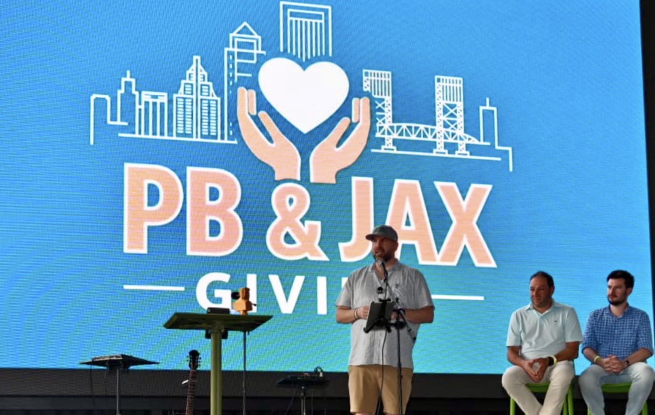 Randall hosting a live PB+JAX community event